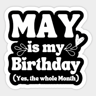 May Birthday Sticker